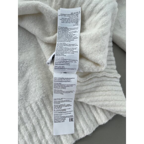 AllSaints Asha Sweater Size Small Soft Fluffy Long Sleeve Pullover Cream Comfort - Picture 12 of 16